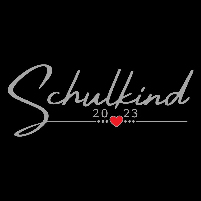 Schulkind Herz mit Namen personalisieren