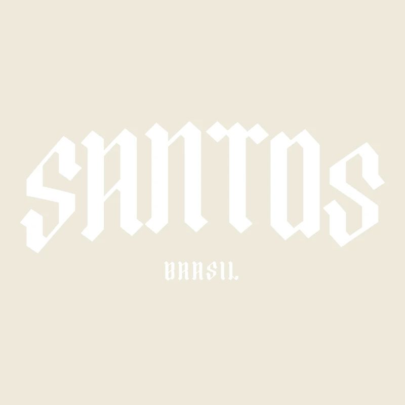 Lettrage gothique Santos Brasil