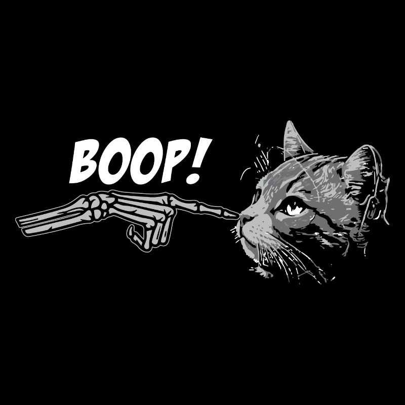 Spooky Halloween Black Cat Skeleton Main Grunge