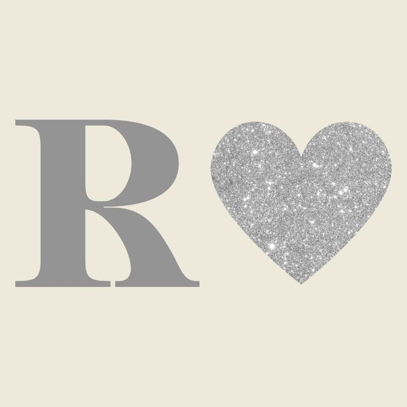 Silberner Herzbuchstabe