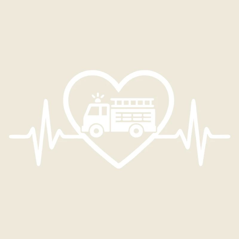 Firefighter Truck Heart
