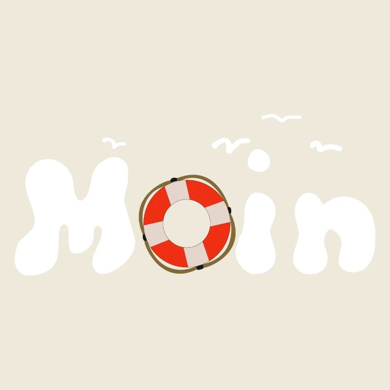 Moin Möwen Rettungsring Nordisch