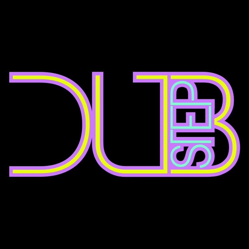 Dub Step Techno Musik Cool DJ Party Club Text Logo