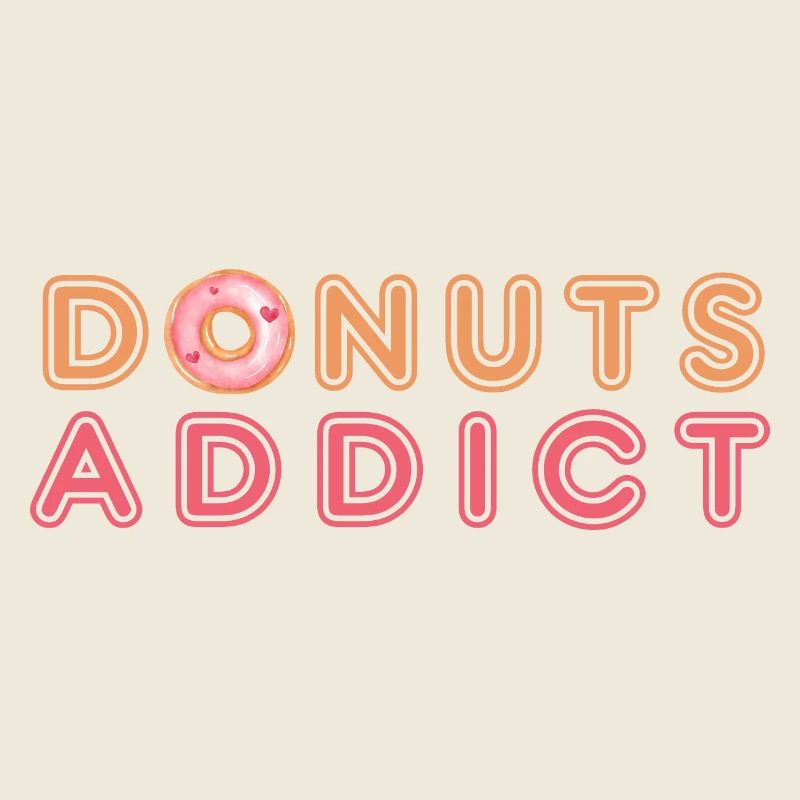 Donuts süchtig rosa Liebe