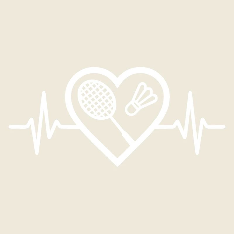 Herz + Badminton – Badminton Leidenschaft
