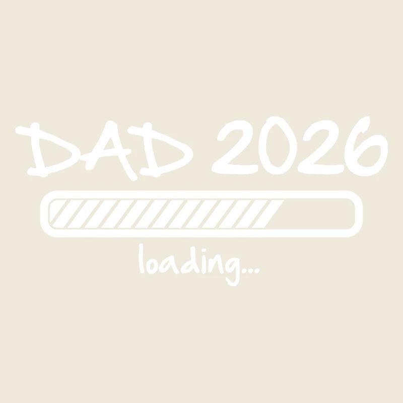 DAD 2026 Loading Pregnancy Baby Invites - Dad