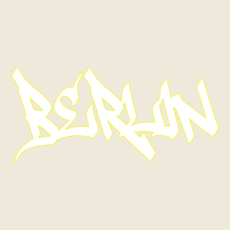Berlin Graffiti Brown Lettering