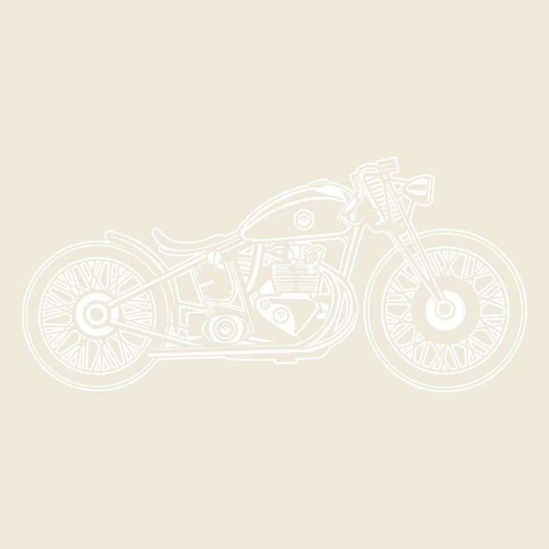 Chopper / Bobber Motorrad 09_weiß
