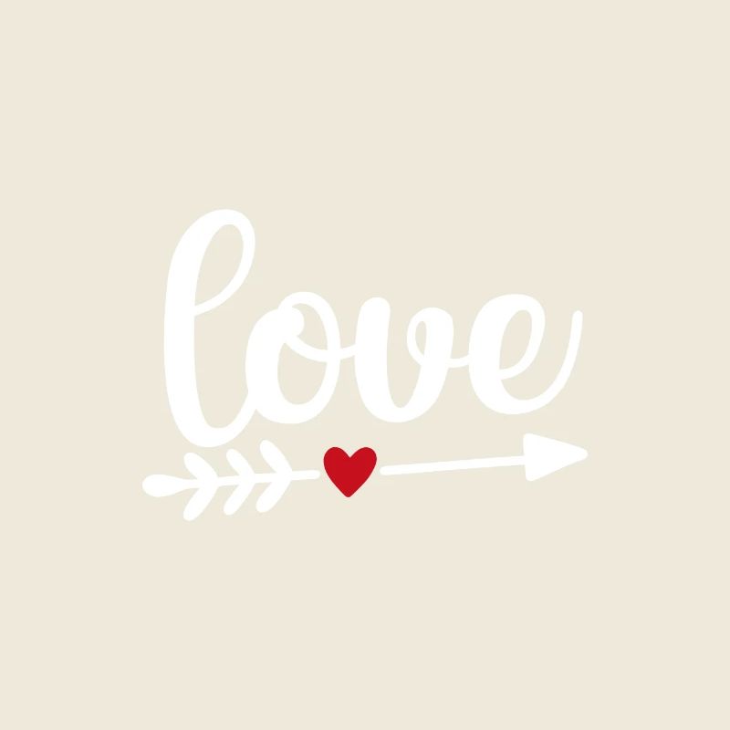 L’amour avec flèche et cœur rouge