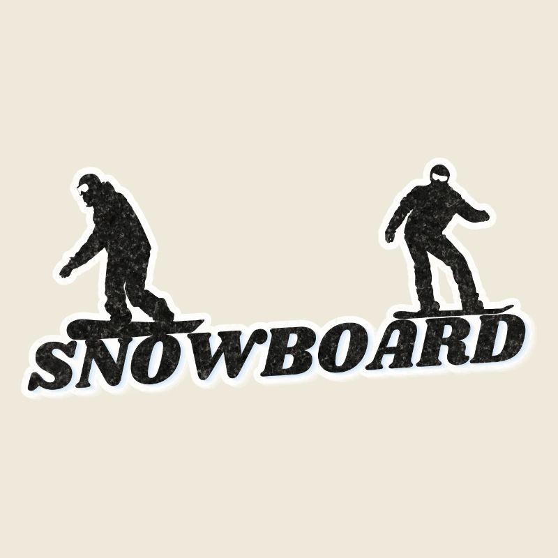 Snowboarders Noir Grunge