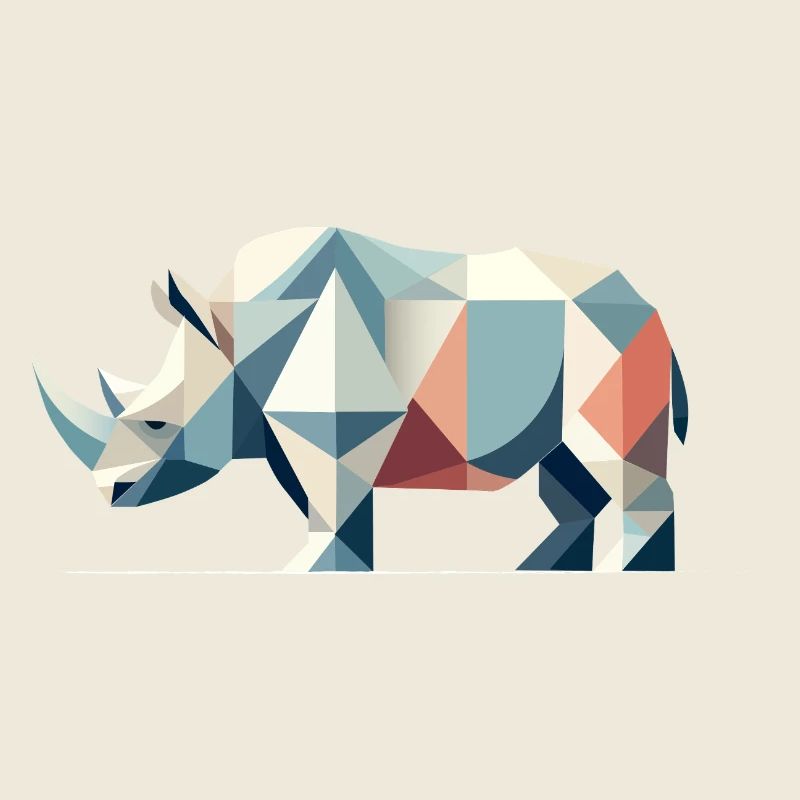 Geometric Rhinoceros – Powerful Elegance