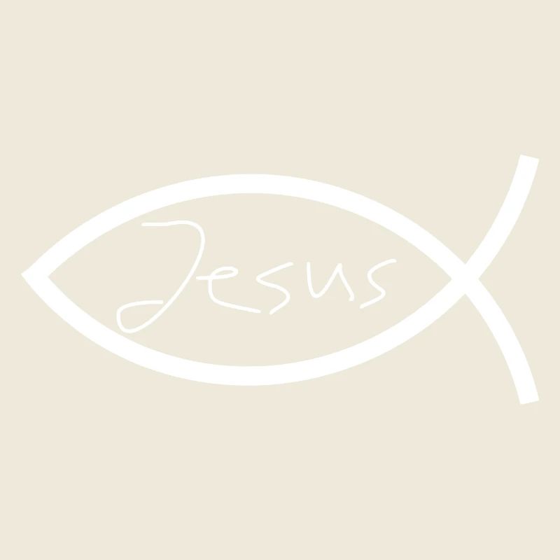 Jesus fish white Ichthys fish fish