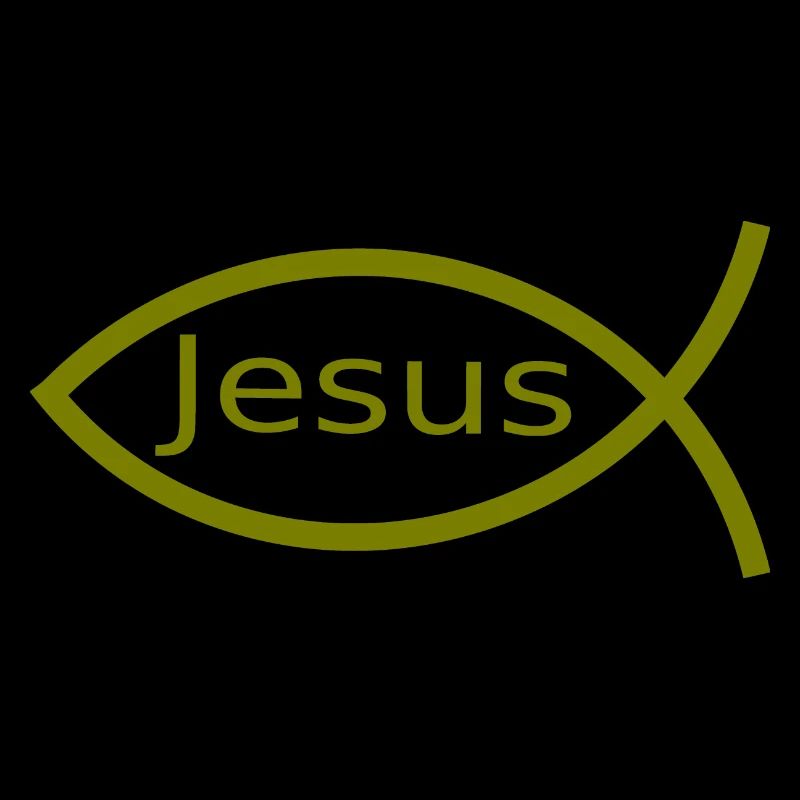 Jesus fish green Ichthys fish fish fish