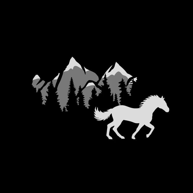 Mountains Forest Nature Horse