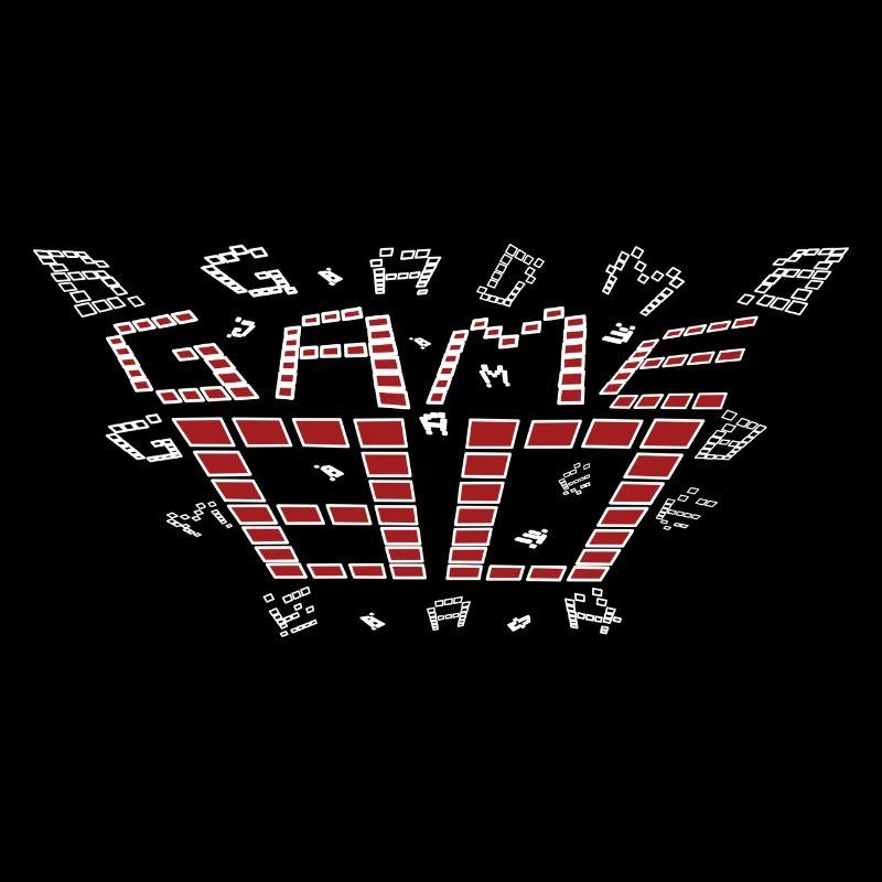 Game 80s design red white