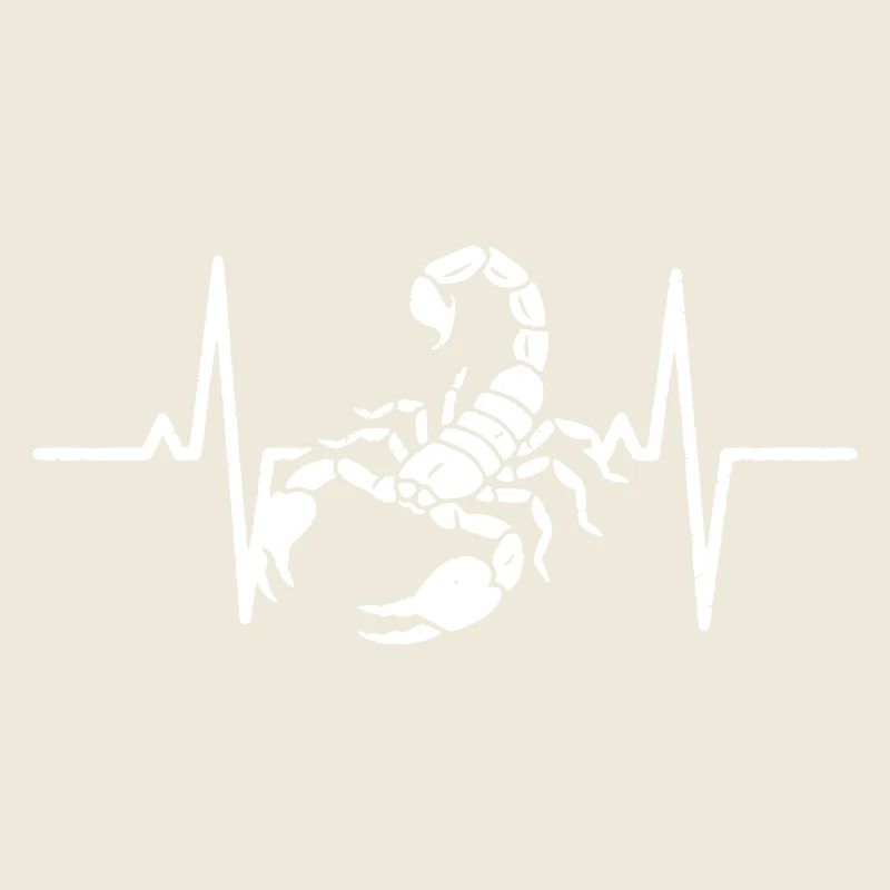 Scorpio Heartbeat ECG Line Vector