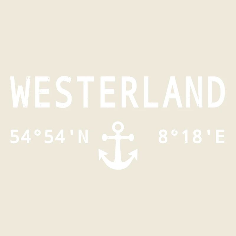 Westerland-Design mit Kompass und Anker