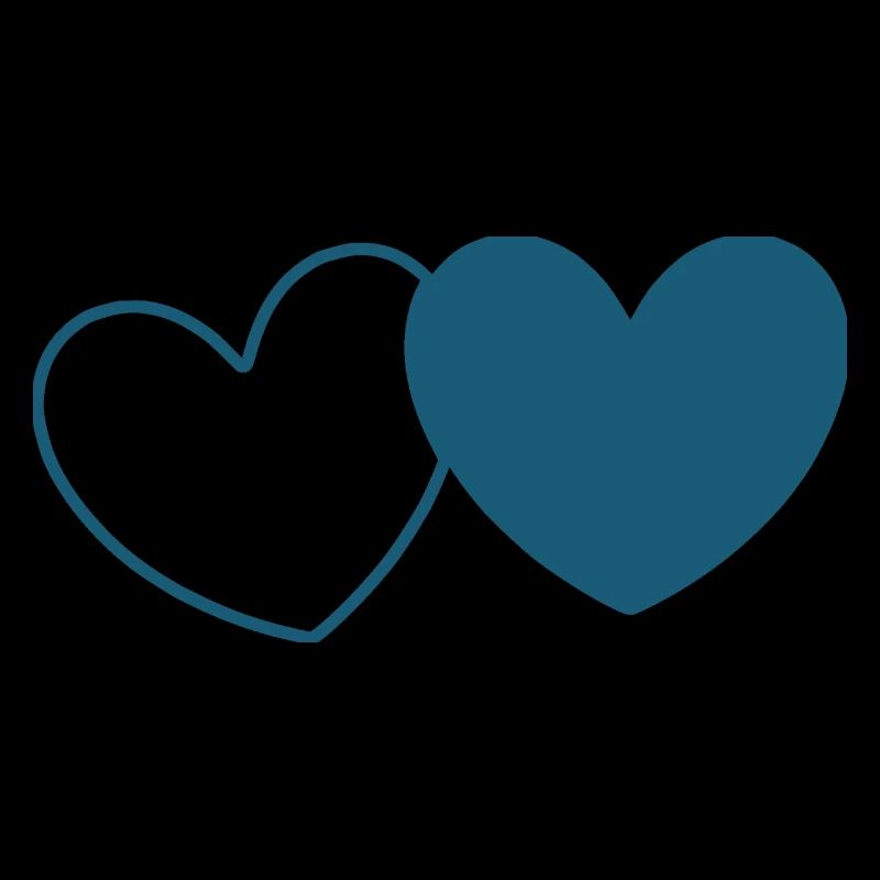 blaues Herz Herzen Geschenk Valentinstag Paare