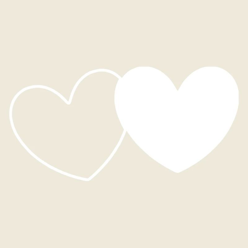 Cœur blanc Saint-Valentin
