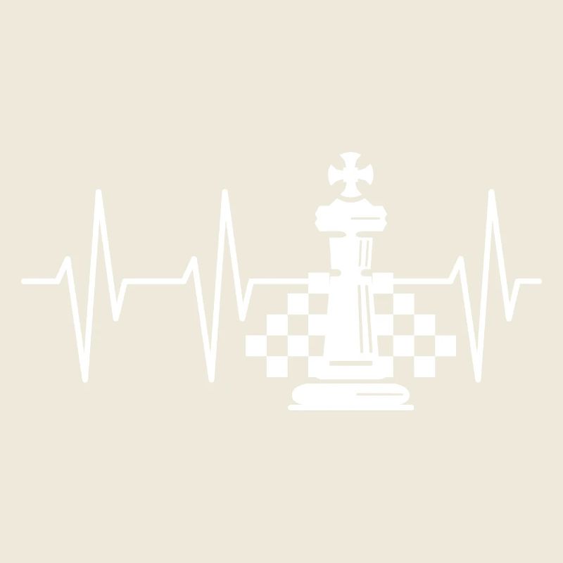 Checkerboard Pulse Icon Heartbeat Chess King