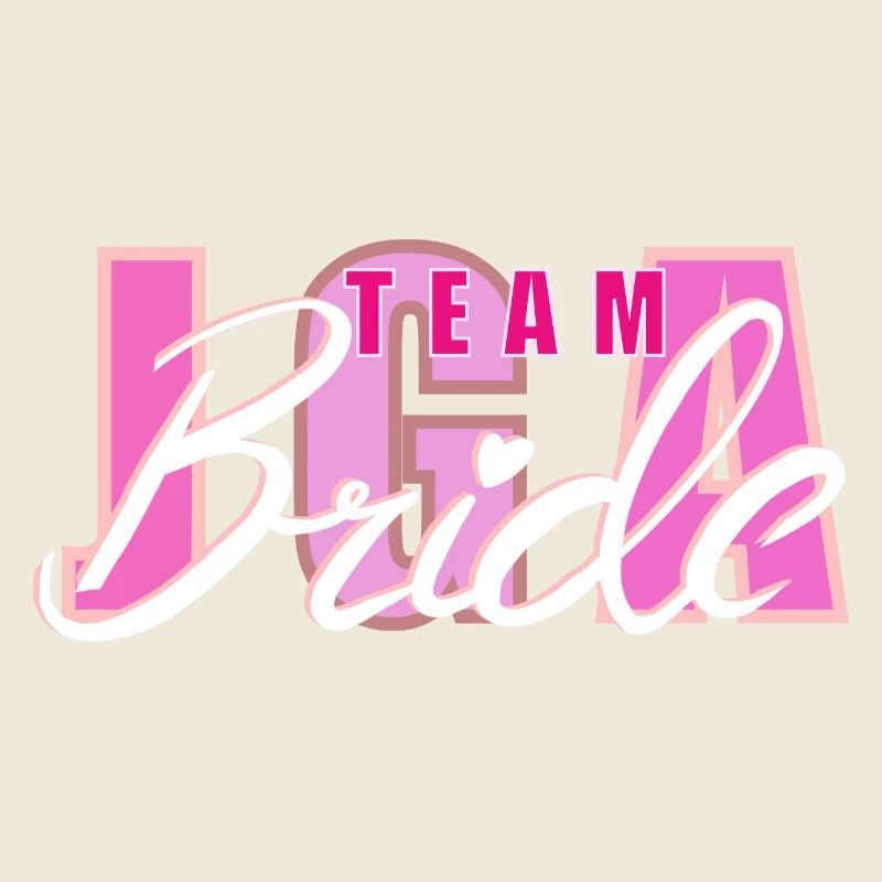 Team Bride Heart Logo Design