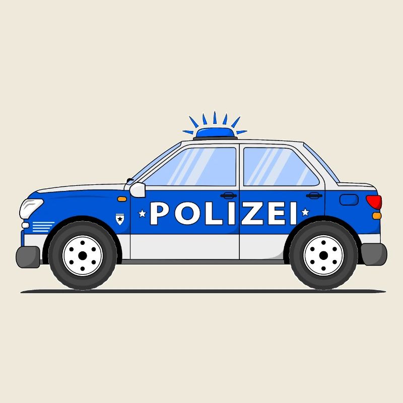 Polizeiauto in Blau und Silber