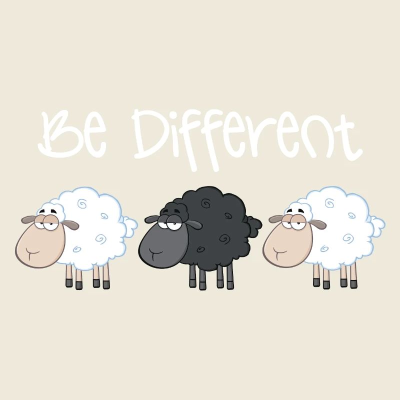 Schwarzes Schaf Be Different Geschenk Weihnachten