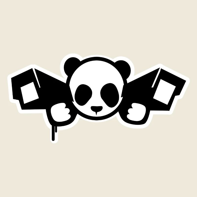 Panda de surveillance – Style graphique urbain
