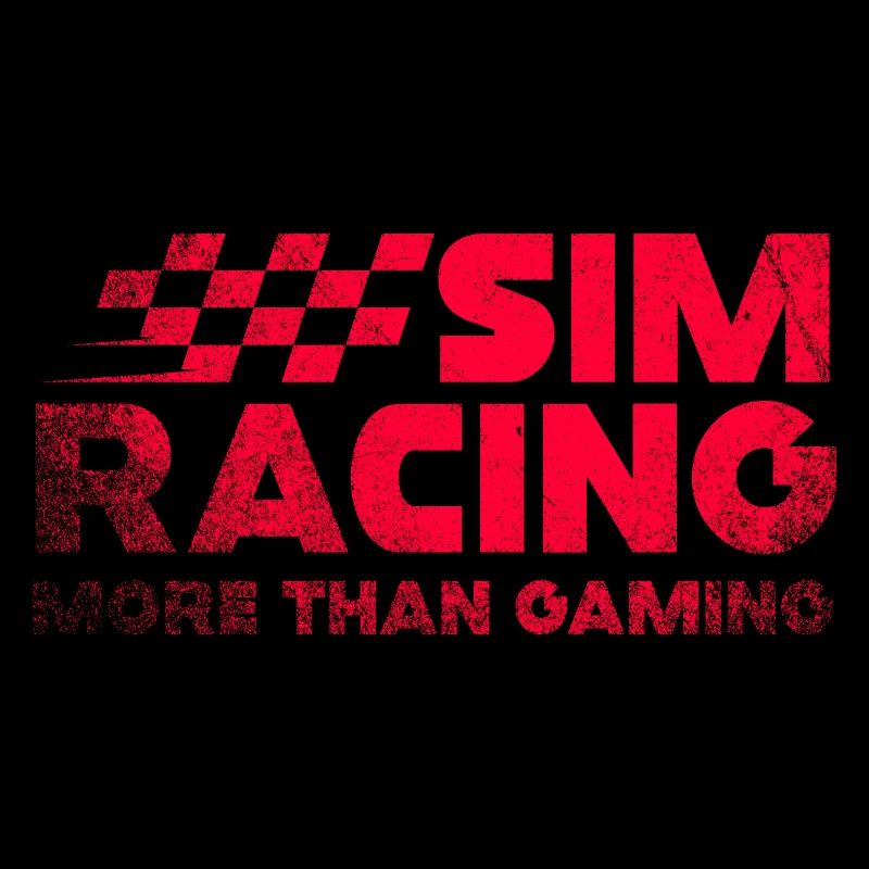 Logo à damier néon de Sim Racing