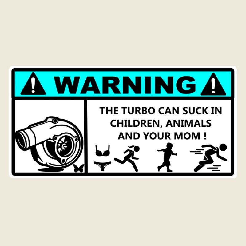 Autocollant Danger Turbo 