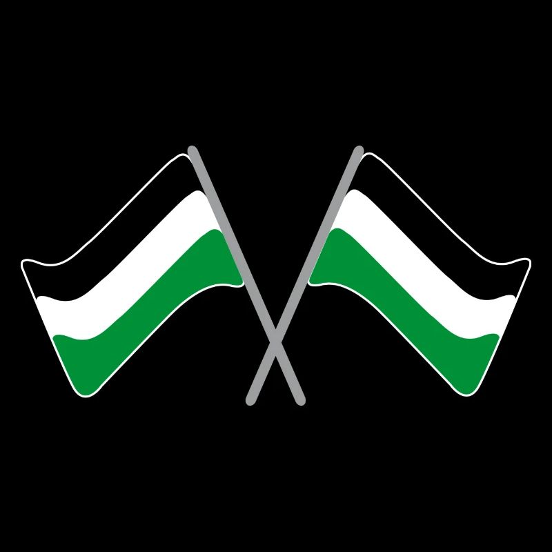 Drapeau noir-blanc-vert | stade de football de drapeau