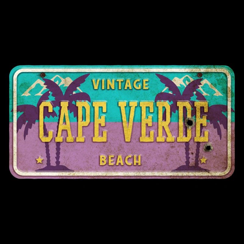 Signe vintage palmier du Cap-Vert