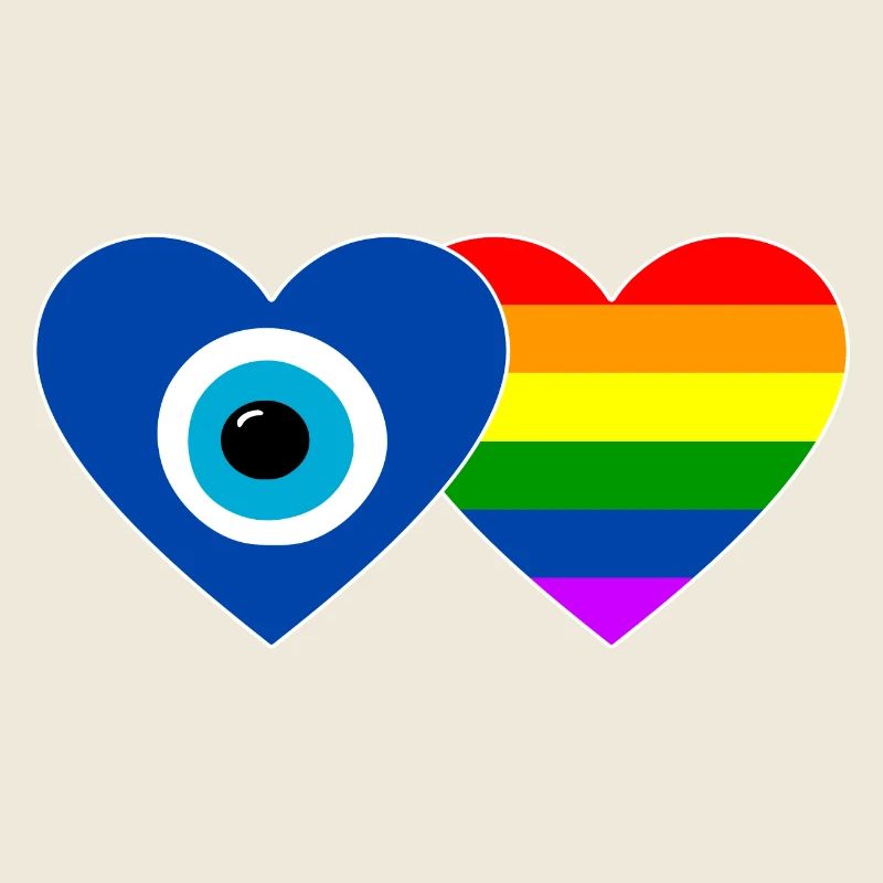Nazar Bead Rainbow Flag