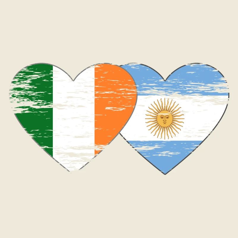 Ireland Argentina Flag Used
