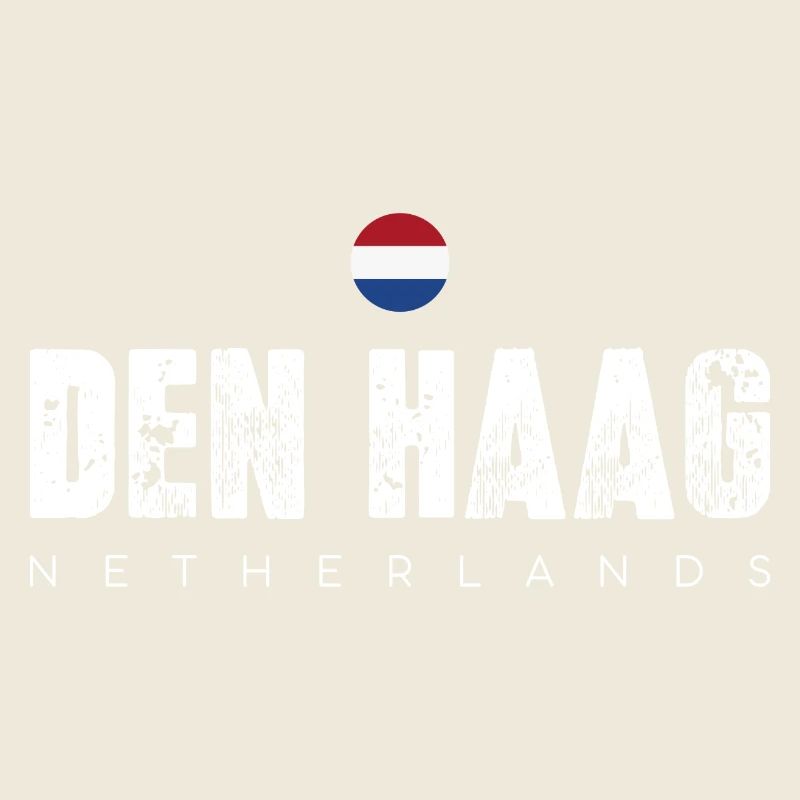 Den Haag Distressed City Typography