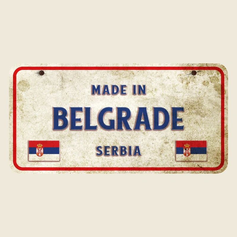 Belgrad Serbien Vintage Schild