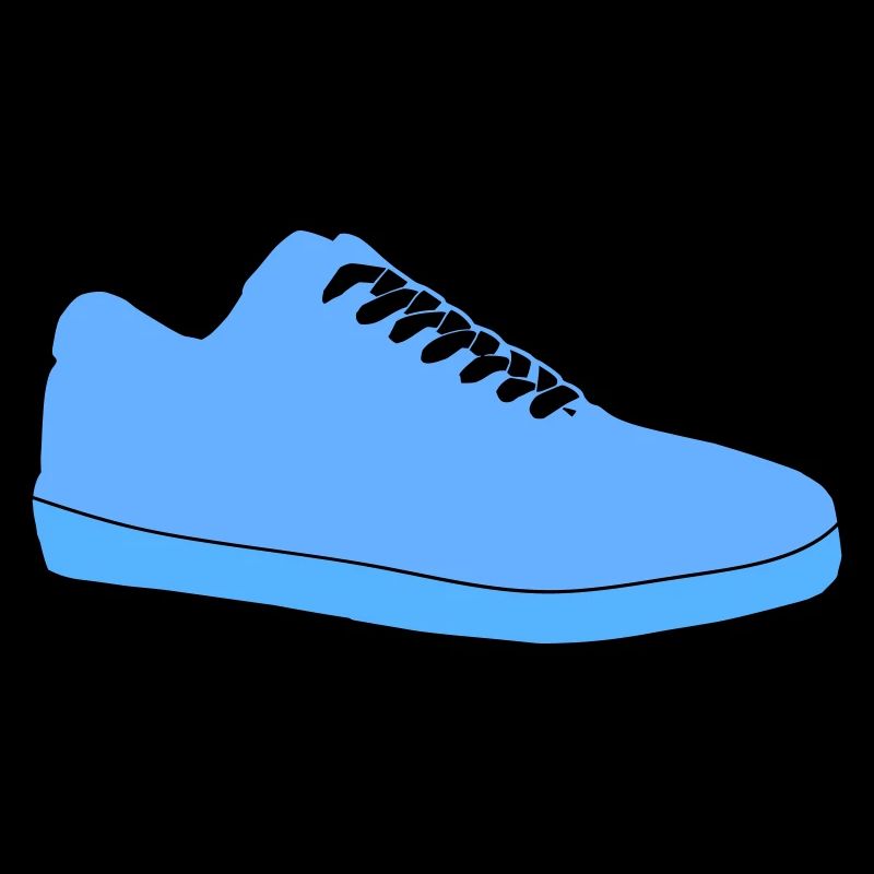 Blauer Sneaker Silhouette