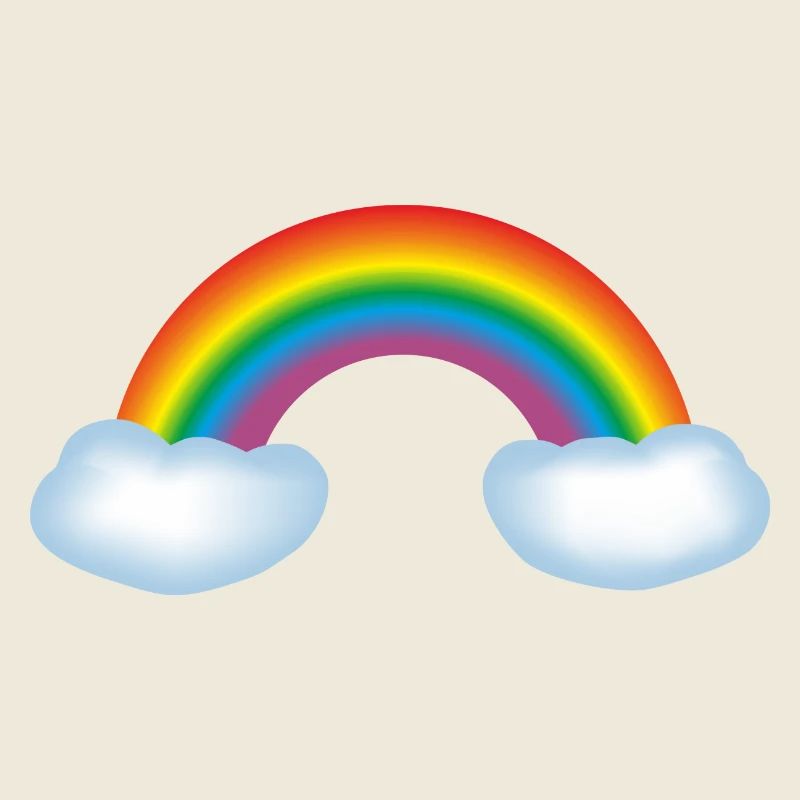 Regenbogen mit Wolken