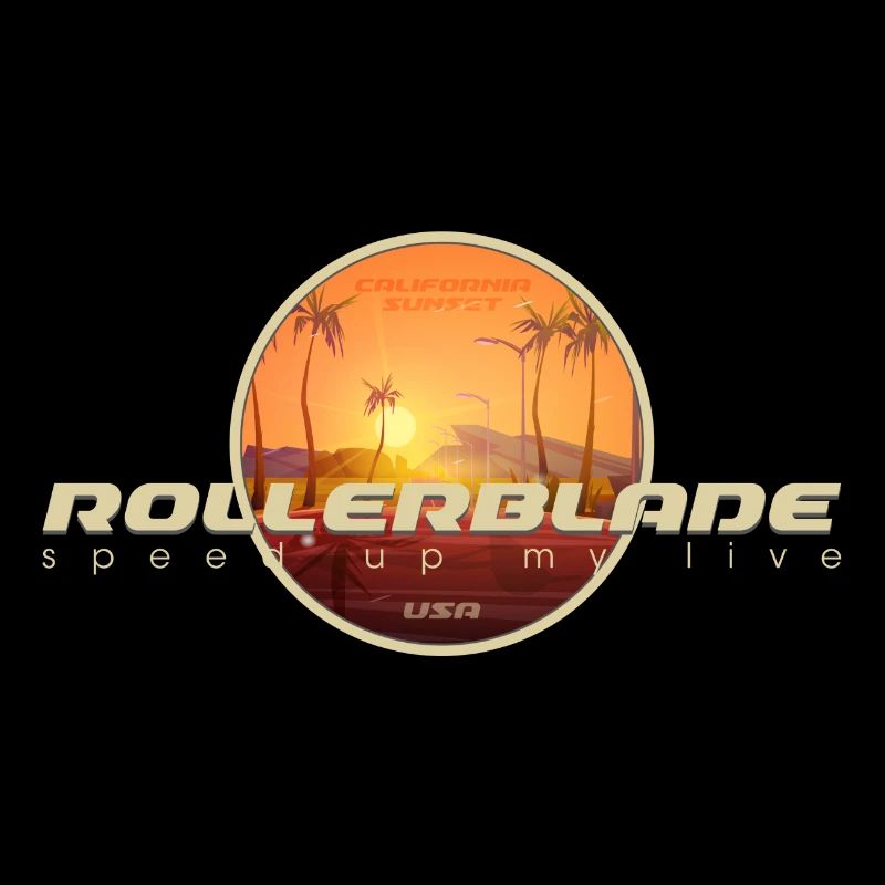california sunset rollerblading