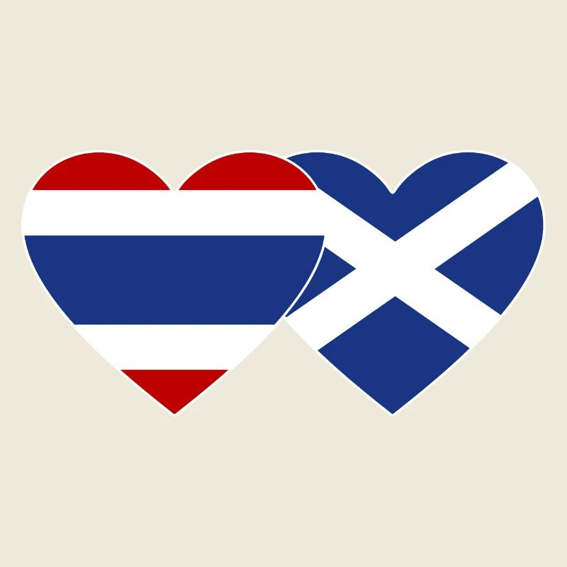 Coeur de drapeau de Thaïlande Ecosse
