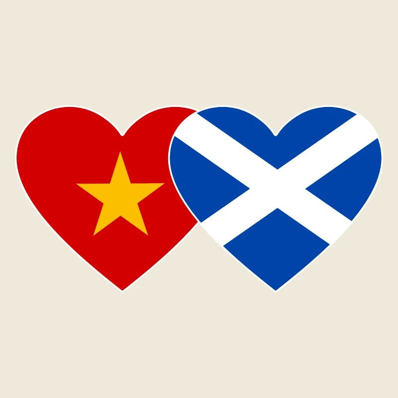 Coeur de drapeau d’Ecosse du Vietnam