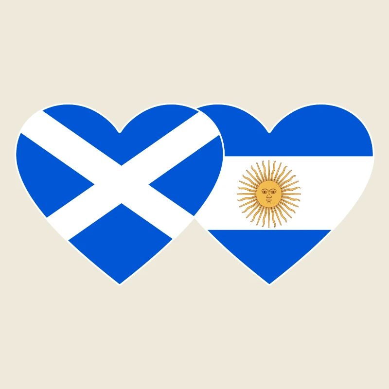 Ecosse Argentine Drapeau Coeur