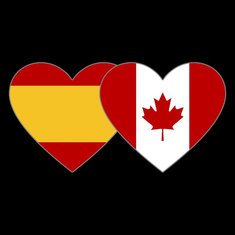 Coeur de drapeau Espagne Canada