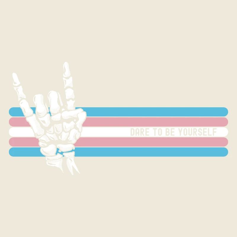 Trau dich, du selbst zu sein, Rock Skull LGBTQ Ally