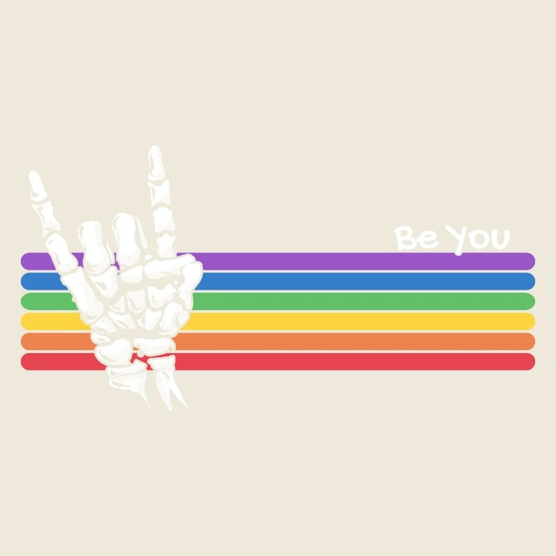 Sei du selbst, Rock Skull LGBTQ Stolz Verbündeter Gay Pride
