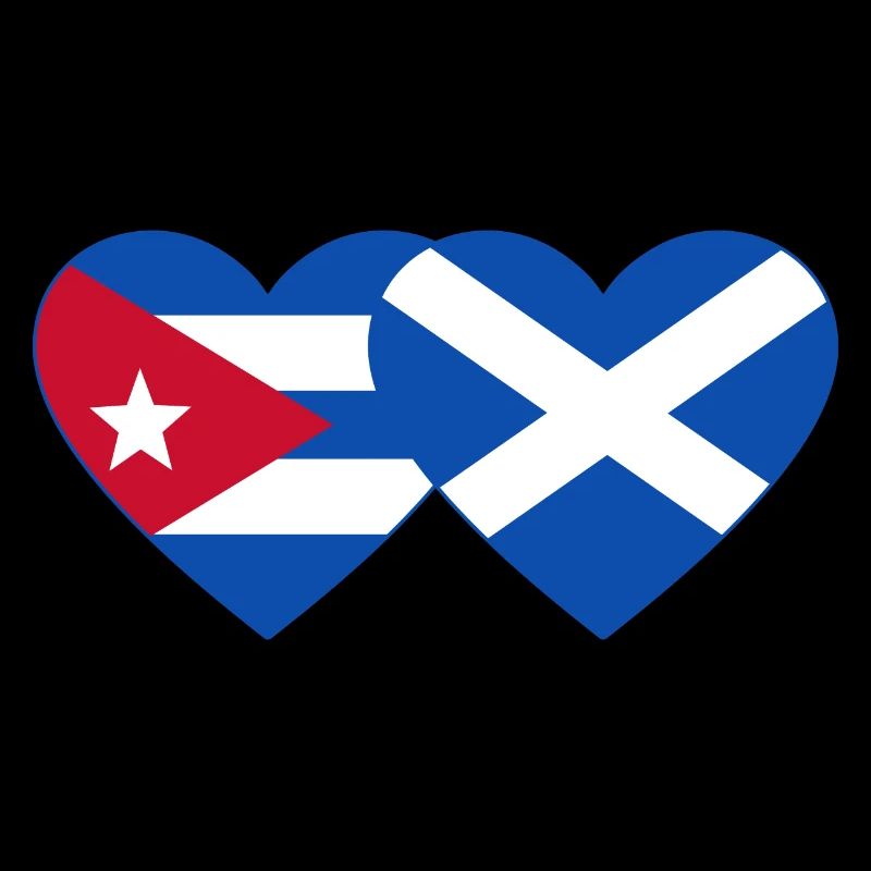 Cuba Ecosse Drapeau Coeur