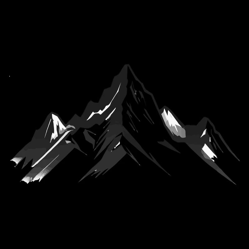 Mountain Range - Simple Hiking Sticker