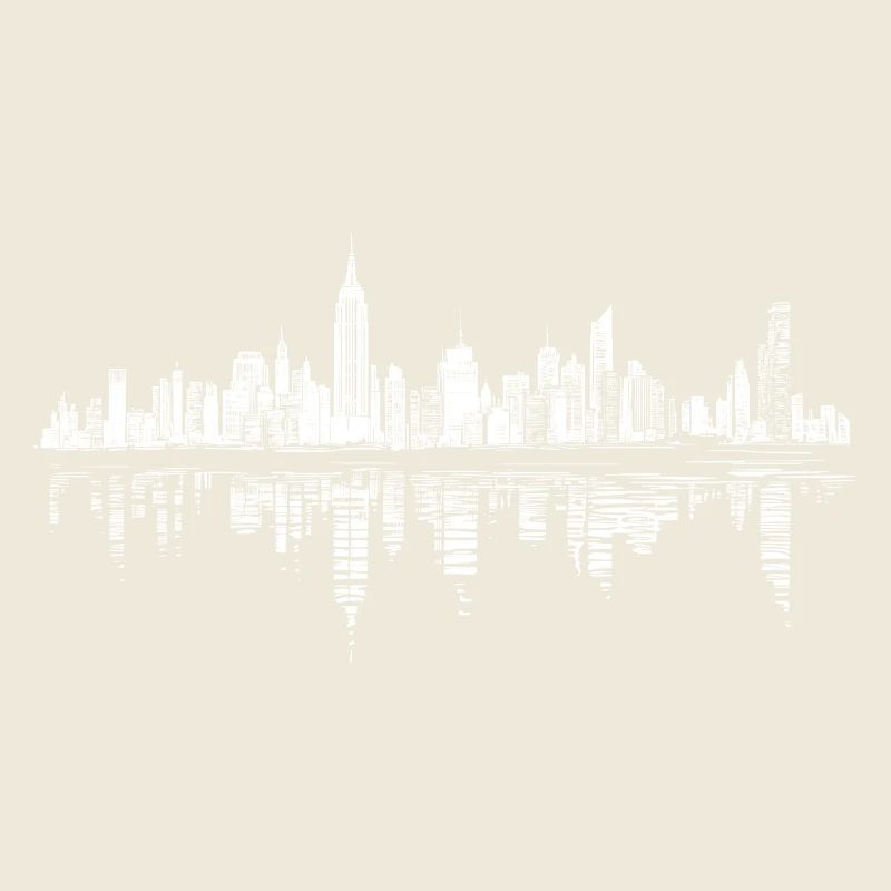 New York City Skyline Silhouette