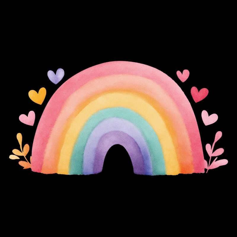 Minimaler Regenbogen Aquarell – Kinder Design