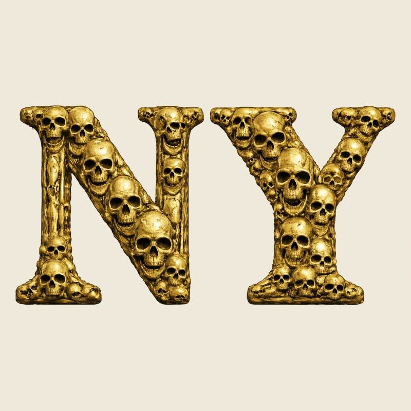 Crâne d’or NY Monogramme